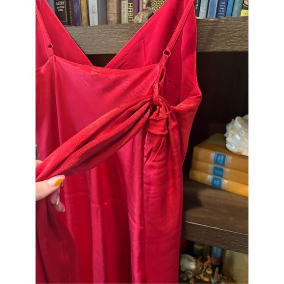 NWT Gold Hawk Sylvia Viscose Slip Maxi Dress In Red Size Small $350 MSRP - Picture 8 of 8